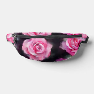 Beautiful Modern Watercolor Pink Roses Collection Bum Bags