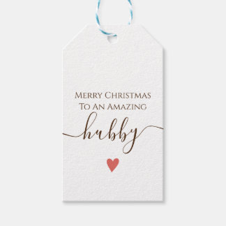 beautiful moments Hubby Merry Chirstmas Gift Tags