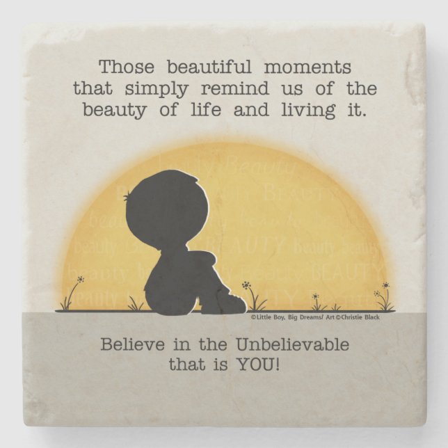 Beautiful Moments Stone Coaster (Front)