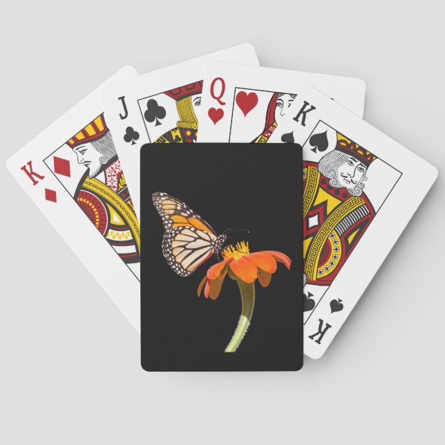 Beautiful Monarch Butterfly Playing Cards (Back)