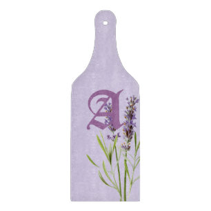 Beautiful Monogram Lavender Cutting Board