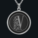 Beautiful Monogram Letter V Mother's Day, Birthday Sterling Silver Necklace<br><div class="desc">She will Love this Sterling Silver Pendant Necklace with her Monogram! Beautiful Monogram Letter V Choose Size, Style and Metal Finish Mother's Day, Birthday, Engagement, Bridesmaid Gift Idea! Lovely Jewellery For Her! Remember Mum, Sister, Daughter, Aunt, Niece, Girlfriend, Grandma, Wife, and Friends! See more Monogram Magic Gifts at VanOmmeren on...</div>