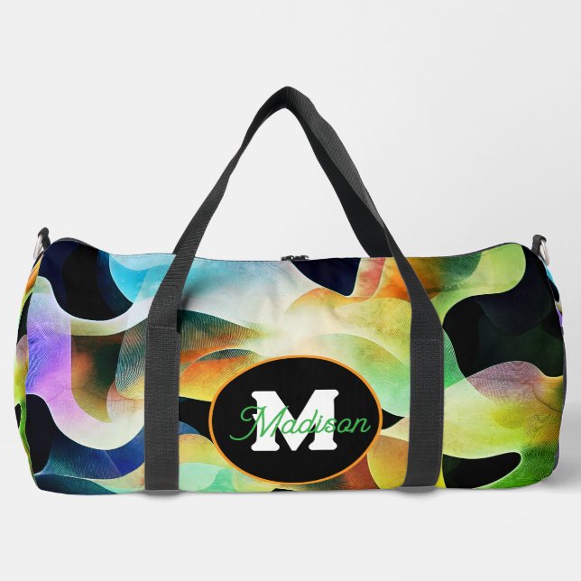 Beautiful monogrammed duffel bag (Front)