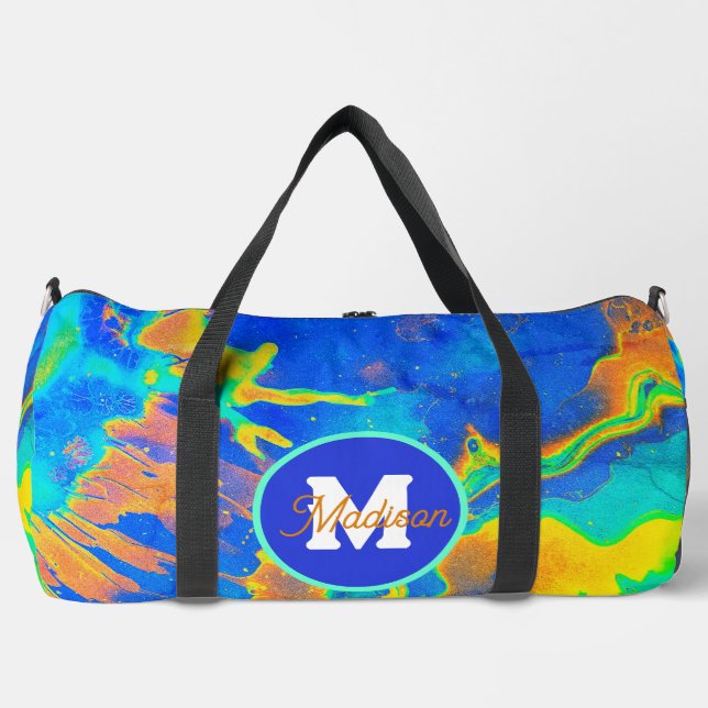 Beautiful monogrammed duffel bag (Front)