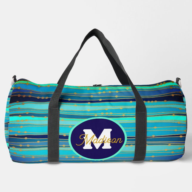 Beautiful monogrammed duffel bag (Front)
