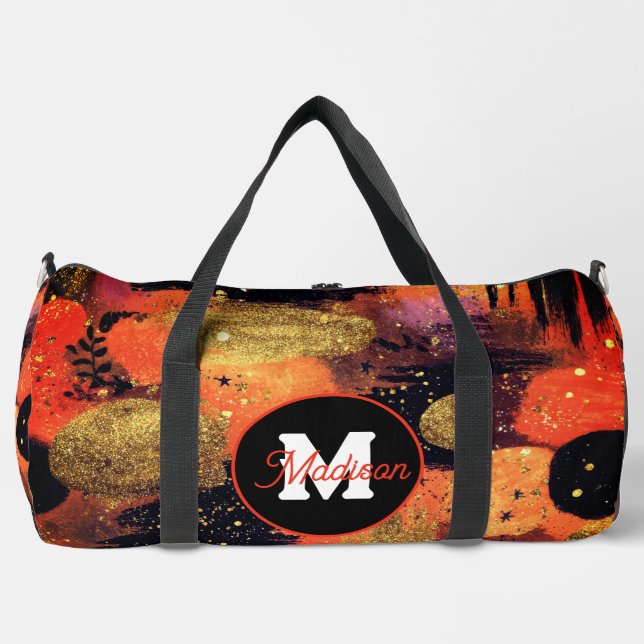 Beautiful monogrammed duffel bag (Front)