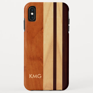 Beautiful Monogrammed Wood Stripes Pattern Case-Mate iPhone Case