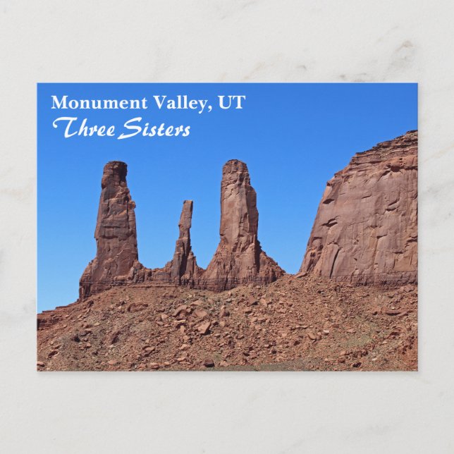 Beautiful Monument Valley, Three Sisters Postcard! Postcard (Front)