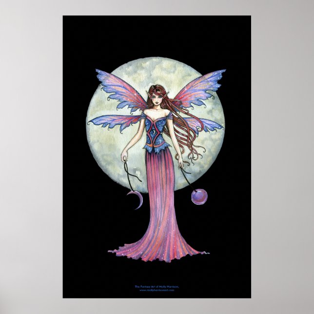 Beautiful Moon Fairy Poster by Molly Harrison (Front)