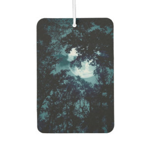 Beautiful Moon Glow Though Trees Car Air Freshener