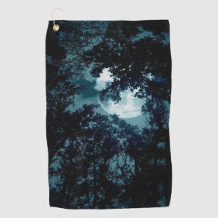 Beautiful Moon Glow Though Trees Golf Towel