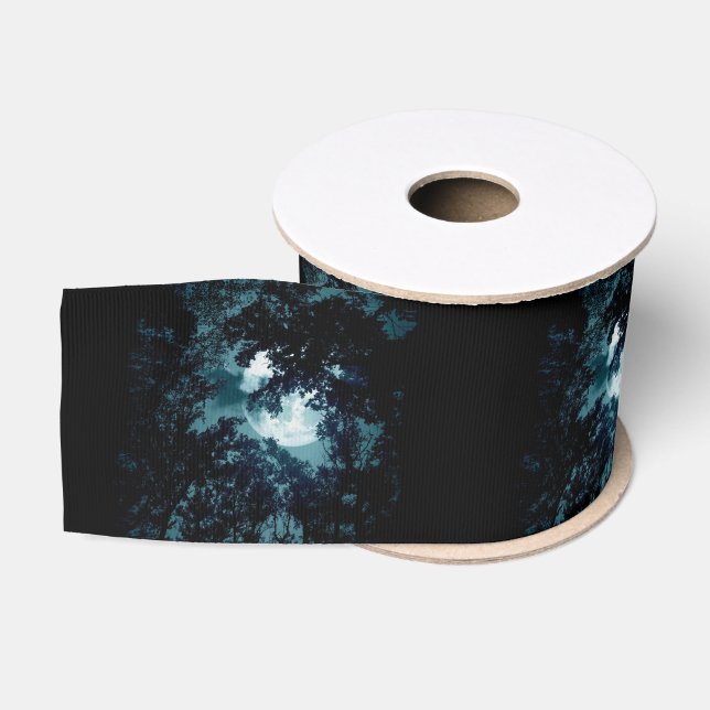 Beautiful Moon Glow Though Trees  Grosgrain Ribbon (Spool)