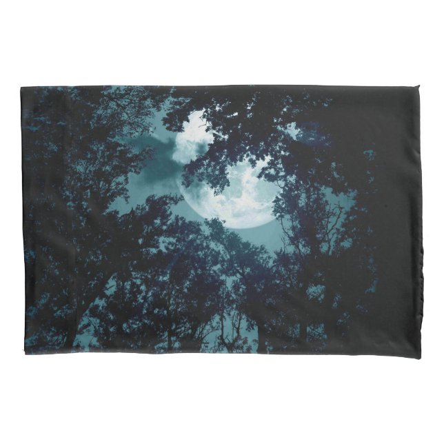 Beautiful Moon Glow Though Trees  Pillowcase (Front)