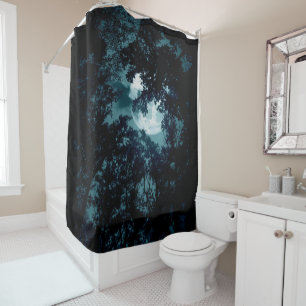 Beautiful Moon Glow Though Trees Shower Curtain