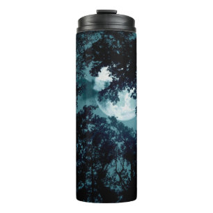 Beautiful Moon Glow Though Trees Thermal Tumbler