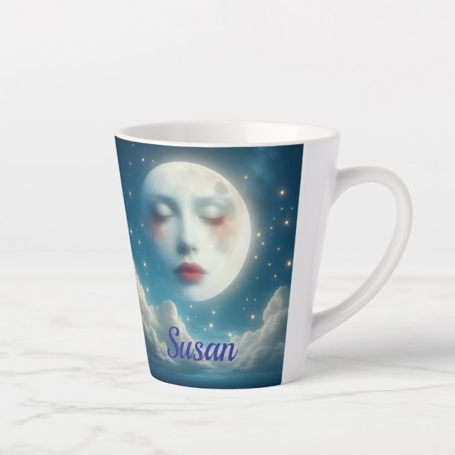 Beautiful moon Latte Mug (Right)
