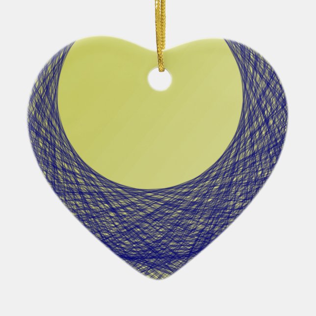 beautiful moon light shine blue colour ceramic tree decoration (Front)