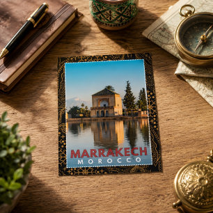 Beautiful Moroccan Marrakech Menara Architecture Postcard