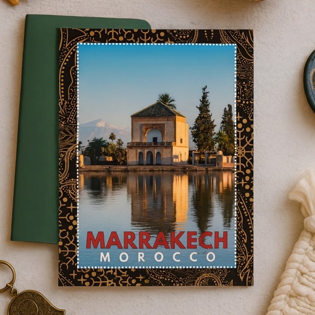 Beautiful Moroccan Marrakech Menara Architecture  Postcard (Creator Uploaded)