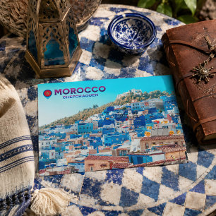 Beautiful Moroccan North Medina Blue City Postcard