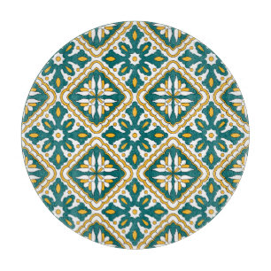 💛💚 Beautiful Moroccan tiles  Cutting Board