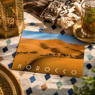 Beautiful Morocco Desert Sahara Camel Riding Trip Postcard