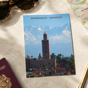 Beautiful Morocco Red Marrakech Atlas Mountains Postcard
