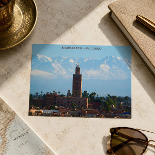 Beautiful Morocco Red Marrakech Atlas Mountains Postcard