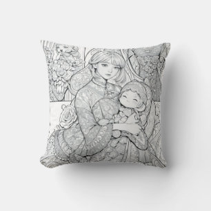 Beautiful mother and beautiful baby pillow cushion