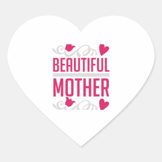 Beautiful Mother Elegant Floral Heart Typography G Sticker