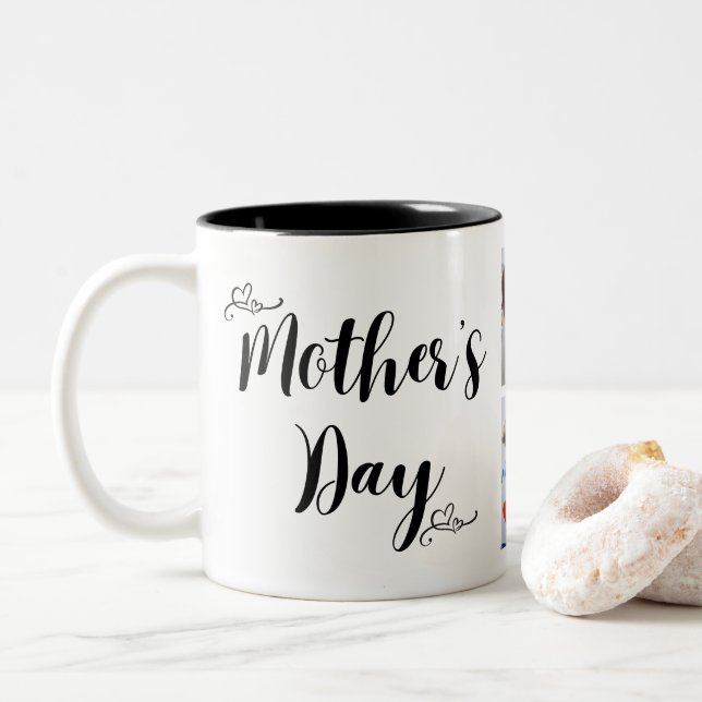Beautiful Mother’s Day Gift Two-Tone Coffee Mug (With Donut)
