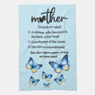 Beautiful Mother's Day Mother Definition Tea Towel