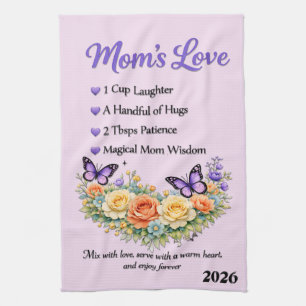 Beautiful Mother's Day Mum's Love Tea Towel