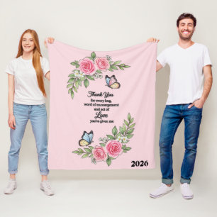 Beautiful Mother's Day Thank You Fleece Blanket