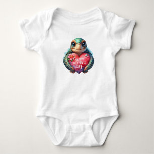Beautiful Mother's Day Turtle Baby Bodysuit