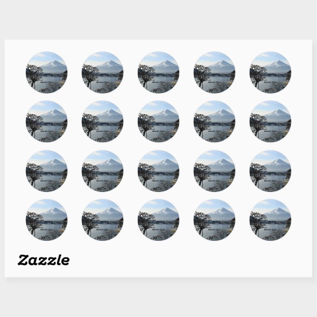 Beautiful Mount Fuji Classic Round Sticker (Sheet)