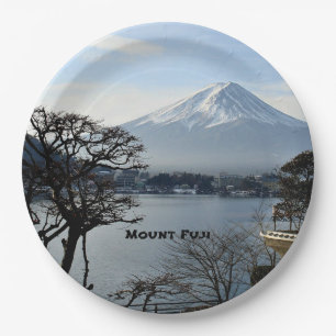 Beautiful Mount Fuji, Japan Paper Plate