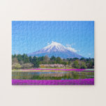 Beautiful Mount Fuji | Shizuoka Prefecture Japan Jigsaw Puzzle<br><div class="desc">Enjoy this cool puzzle with colourful photo of Fuji-san.. Mount Fuji in Shizuoka prefecture in Central Japan.. in the scene are some beautiful traditional spring blossoms,  a beautiful calm lake,  and evergreen trees.</div>
