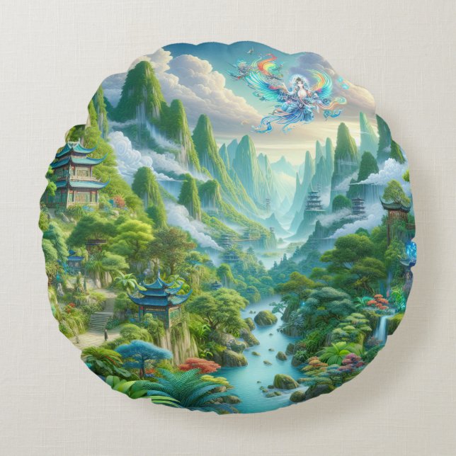 Beautiful mountain and river cushions (Front)