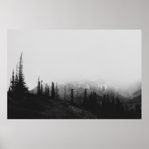 BEAUTIFUL MOUNTAIN FOG POSTER