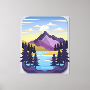 Beautiful Mountain in the Morning   Canvas Print