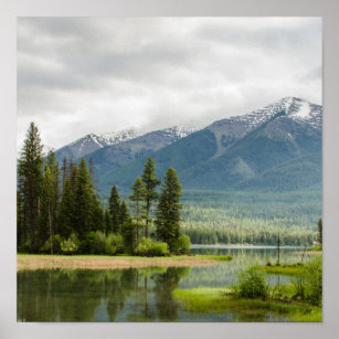 Beautiful Mountain Lake Nature Landscape Poster