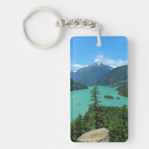 Beautiful Mountain Lake Scenery in Washington Key Ring