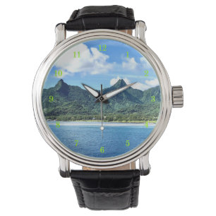Beautiful Mountain Over the Water Wrist Watch
