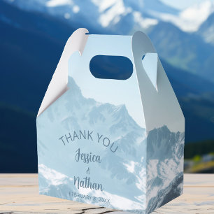 Beautiful Mountain Photography Winter Wedding Favour Box