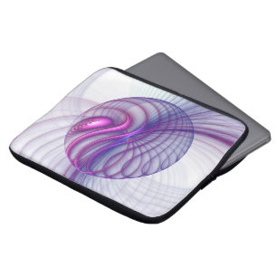 Beautiful Movements Abstract Fractal Art Pink Laptop Sleeve