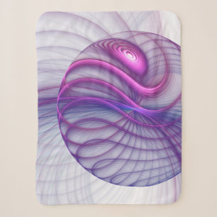 Beautiful Movements Abstract Fractal Art Pink Sherpa Blanket