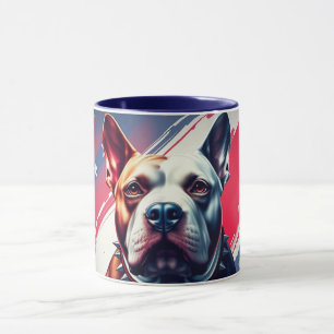 Beautiful Mug, Dog and USA Flag - DogA50 Mug