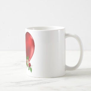 Beautiful Mug With Flowers & Heart print