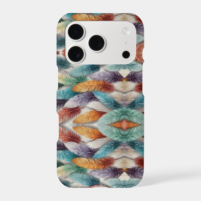 Beautiful multi colored ice crystal feathers  (Back)